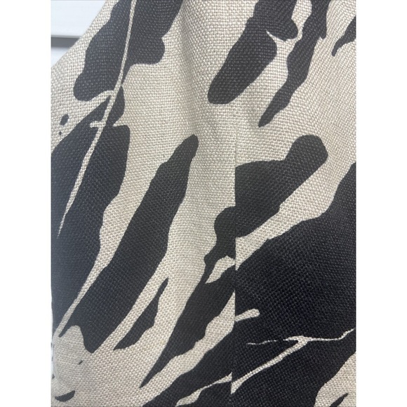 Michael Kors 100% Linen Abstract Sleeveless Shift Dress Size 12 Khaki & Black - Picture 8 of 9